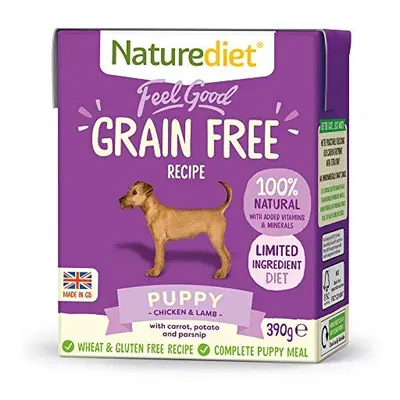 Naturediet Feel Good Grain Free Complete Wet Dog Food Puppy Tetra Pack, x g