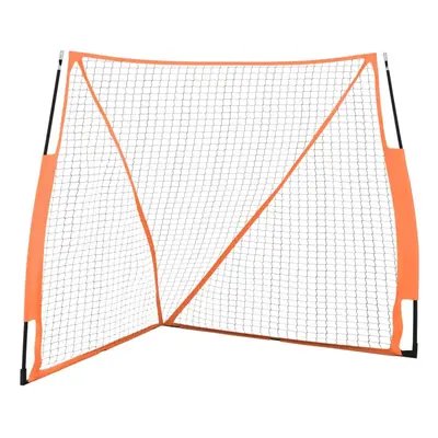 vidaXL Portable Baseball Net Practice Net Orange and Black Steel and Polyester