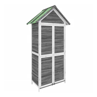 (grey) vidaXL Garden Tool Shed Outdoor Tool Organiser Sentry Shed Solid Wood Pine