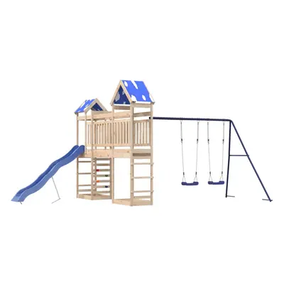 (solid pine wood) vidaXL Outdoor Playset Garden Playhouse Playground Equipment Solid Wood Pine