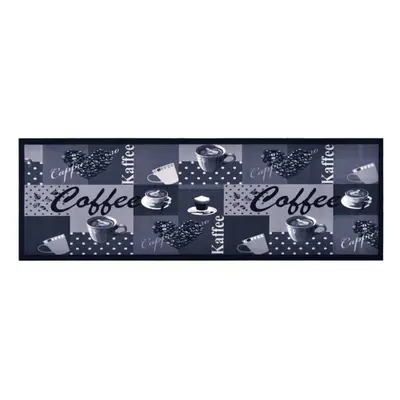 Kitchen Carpet Washable Coffee Blue 60x300 cm