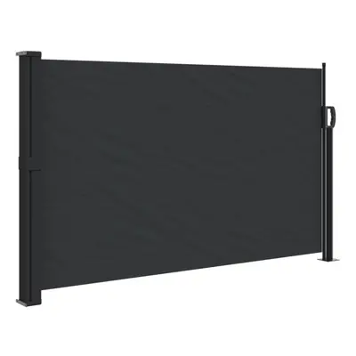 vidaXL Retractable Side Awning Outdoor Privacy Screen Shade Black 120x600 cm