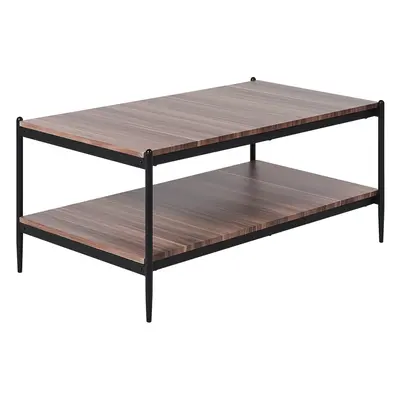 Coffee Table Dark Wood with Black AVOCA