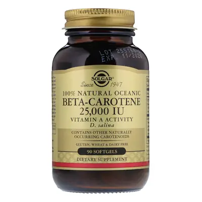 Solgar, 100% Natural Oceanic Beta-Carotene, 25,000 IU, Softgels