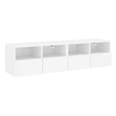 vidaXL TV Wall Cabinets Wall-mounted TV Cabinet pcs White Engineered Wood