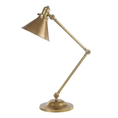 Table Lamp Stick Lamp Elegant Plain Stem Aged Brass LED E27 60W