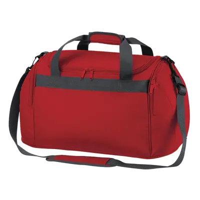 (One Size, Classic Red) Bagbase Freestyle Holdall / Duffle Bag (26 Litres) (Pack of 2)