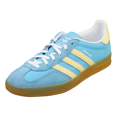 adidas Gazelle Indoor Womens Fashion Trainers in Blue Yellow - UK