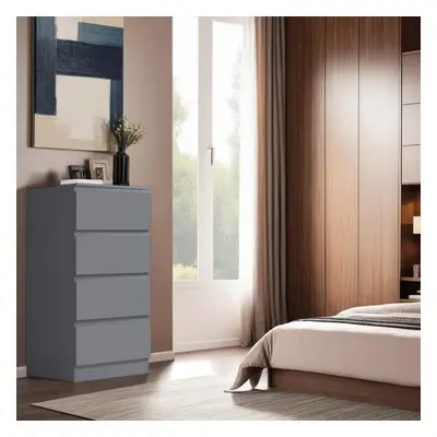 Dark Grey Drawer Chest Of Drawers Bedroom Storage Furniture