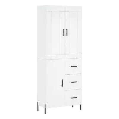 (white, door drawers) vidaXL Highboard Sideboard Tall Storage Cabinet Side Cabinet Engineered Wo