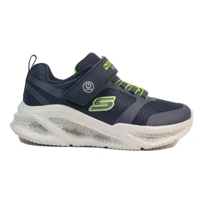 (9.5 (Children's)) S-Lights: Meteor-Lights | Navy/Lime | Childrens Light Up Trainers