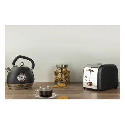 (Black) SQ Professional Epoque 1.8L Kettle-2 Slice Toaster