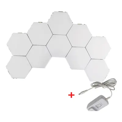 (10Pcs, US Plug) Touch Sensor Quantum Wall Lamps Hexagon Shape Honeycomb