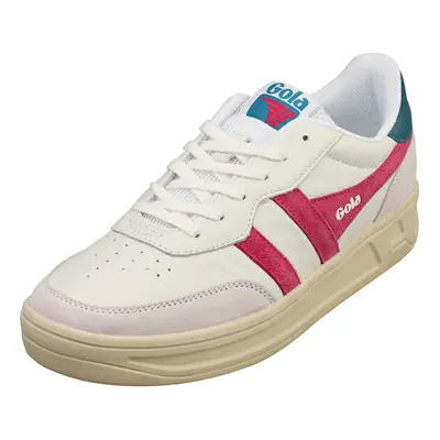 Gola Topspin Womens Fashion Trainers in White Fuchsia - UK