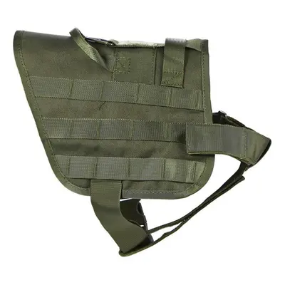 (Dark Green, M) Outdoor Molle Dog Vest Adjustable Water Resistant Nylon with Safety Lock and Det