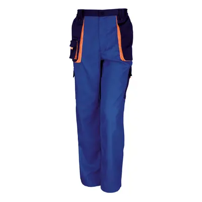 (5XL, Royal / Navy / Orange) Result Unisex Work-Guard Lite Workwear Trousers (Breathable And Win