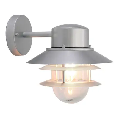 Outdoor IP44 Wall Light Sconce SS Silver LED E27 60W Bulb External d00302