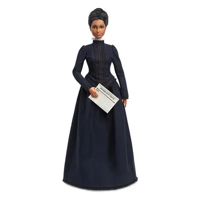 Barbie Ida B Wells Inspiring Women Doll Wearing Blue Dress Newspaper Accessory