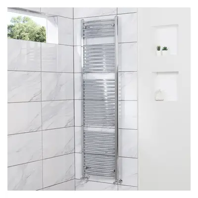 Fjord x 500mm Curved Chrome Heated Towel Rail