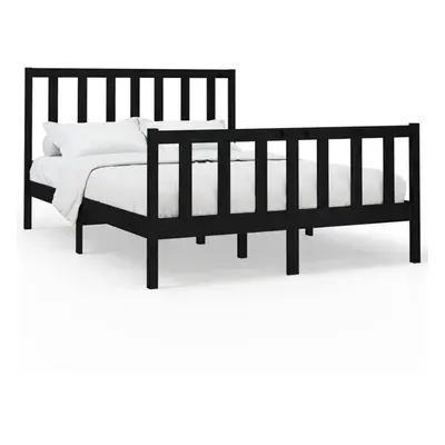 (black, x cm) vidaXL Solid Wood Pine Bed Frame Wooden Bedstead Bed Base Multi Colours/Sizes