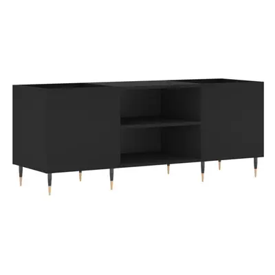 (black) vidaXL Record Cabinet Vinyl Record Storage Sideboard Cabinet Engineered Wood