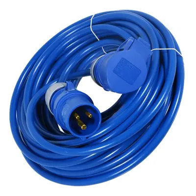 16A Extension Lead 14m 240V 2.5mm Outdoor Caravan Motorhome Hook Up Heavy Duty Power Cable (Blue