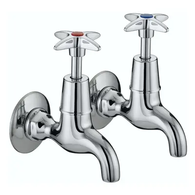 Bristan VAX BIB C Cross Top Bib Taps - Chrome Plated