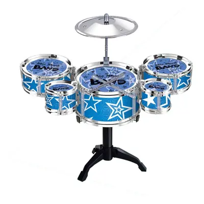 (Blue) Mini Jazz Drum Rock Kids Education Percussion Musical Instrument Fun Toy Gift