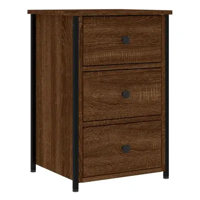 (brown oak) vidaXL Bedside Cabinet Bedside Table Nightstand Grey Sonoma Engineered Wood