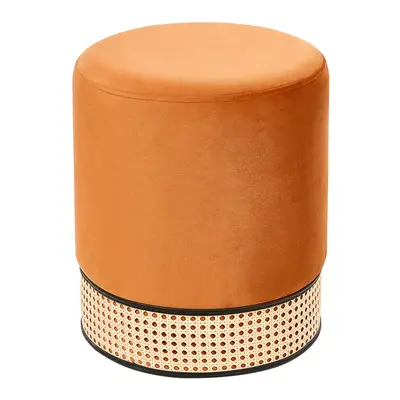 Pouffe YANKTON Orange Velvet cm cm