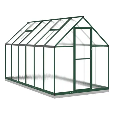 (green, x x cm) vidaXL Greenhouse with Base Frame Walk in Grow House Anthracite Aluminium