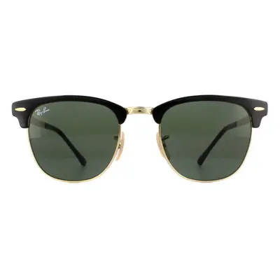 Ray-Ban Sunglasses Clubmaster Metal RB3716 Gold Top On Black Green