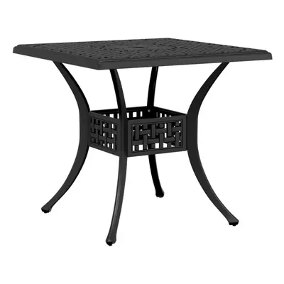 (black) vidaXL Garden Table Outdoor Dining Table Patio Side Table Black Cast Aluminium