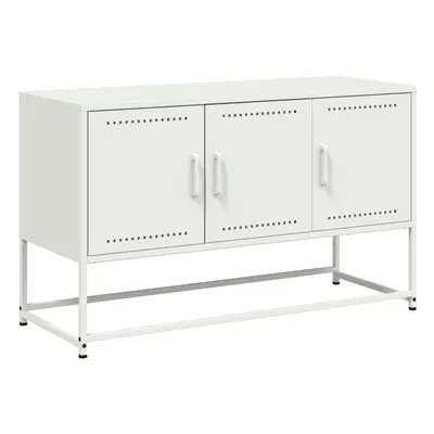 vidaXL TV Cabinet TV Stand Media Unit TV Unit Entertainment Centre White Steel