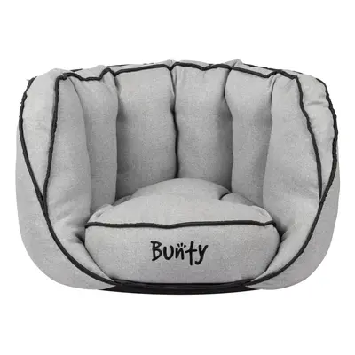 (Large, Capri Light Grey) Bunty Oyster Dog Bed | Extra Plush Base and High Walls