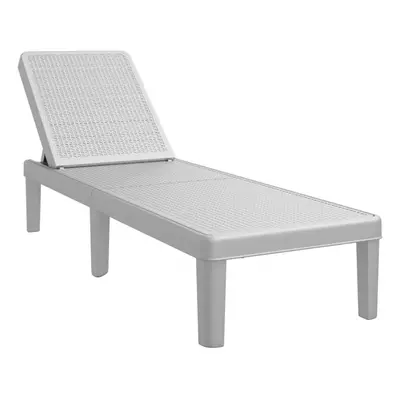 vidaXL Sun Lounger Outdoor Lounge Bed Sun Bed Garden Daybed Grey Polypropylene