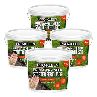 (4) Pre-Lawn Seed Starter & Lawn Fertiliser 2.5kg