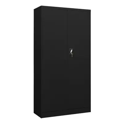 vidaXL Locker Cabinet Black Steel Office Furniture Storage Organiser Wardrobe