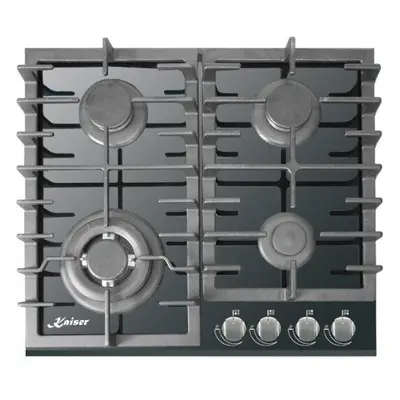 Kaiser Grand Chef Turbo Burner Gas Hob - Black Glass Cooktop