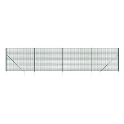 (green, x m) vidaXL Wire Mesh Fence Outdoor Garden Wire Fencing Mesh with Spike Anchors