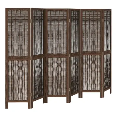 (40 x cm/ piece) vidaXL Room Divider Panel Room Privacy Screen Dark Brown Solid Wood Paulownia