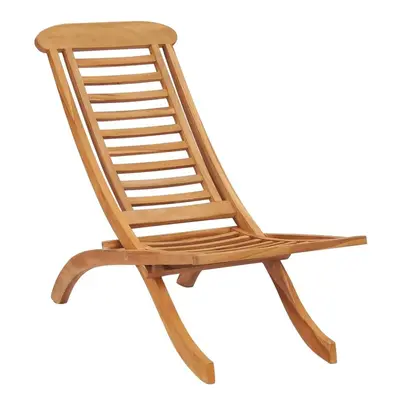 vidaXL Solid Wood Teak Folding Garden Chair Dining Seat Outdoor Dinner Chair