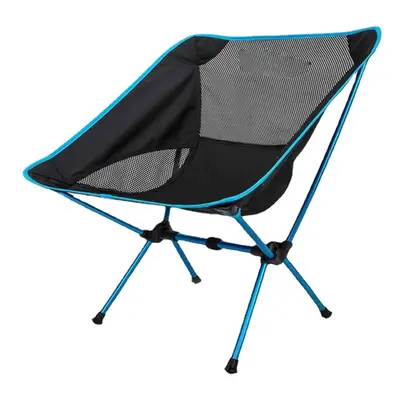 (Sky Blue) Ultralight Folding Chair Superhard Outdoor Camping Chair Portable Beach Hiking Picnic