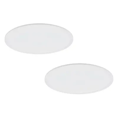 2 PACK 600mm Modern Ceiling Light White Slim Round Low Profile 36W LED 4000K