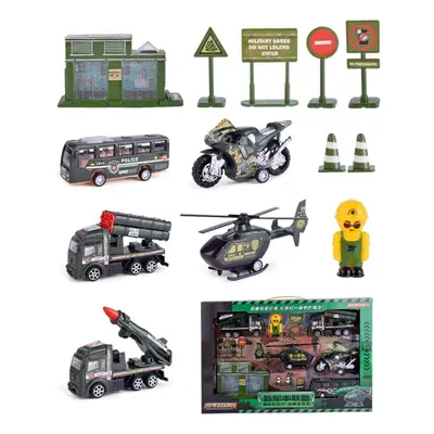 () Multiple Styles Engineering Military Aviation Sanitation Fire Truck Car Diecast Model Toy Set