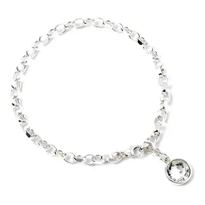 Harry Potter Sterling Silver Charm Bracelet with Swarovski Crystal