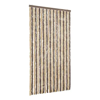 (dark brown and beige, x cm) vidaXL Fly Curtain Door Curtain Fly Screen Fly Blind Insect Curtain