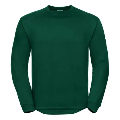 (4XL, Bottle Green) Russell Workwear Mens Crew Neck Set In Sweatshirt Top