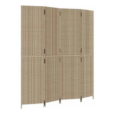 vidaXL Room Divider Panels Privacy Screen Balcony Screen Beige Poly Rattan