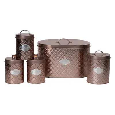 Neo Copper Embossed Piece Kitchen Canister Set